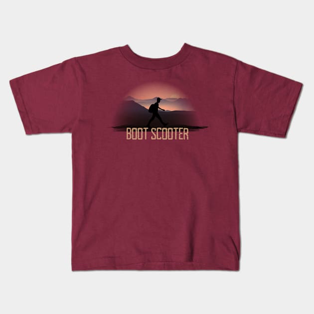 A Hiker is a Boot Scooter Kids T-Shirt by numpdog